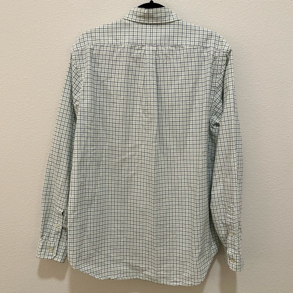 SOLD Ralph Lauren Mens L Gingham Blue Green Button Down Long Sleeve - Picture 5 of 9